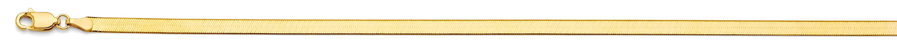 14K gold herringbone chain, 14K yellow gold flat chain, 14K gold layering necklace, real gold 3.5mm herringbone, 14K flex chain necklace, Estrella De Oro Jewelry chain