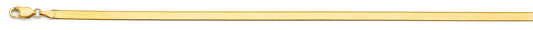 14K gold herringbone chain, 14K yellow gold flat chain, 14K gold layering necklace, real gold 3.5mm herringbone, 14K flex chain necklace, Estrella De Oro Jewelry chain