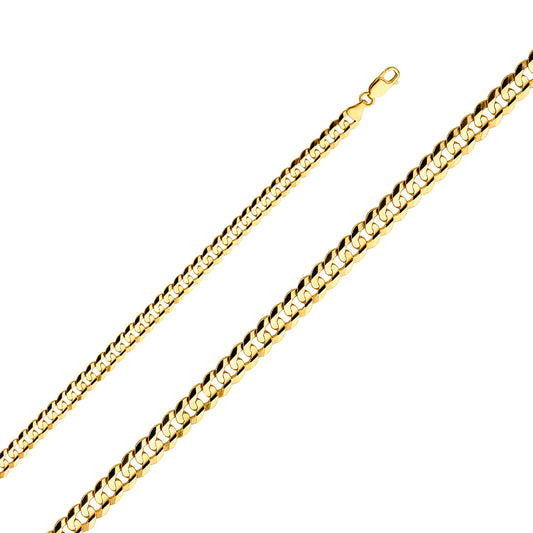 14k solid gold 6.9mm cuban bracelet 8.5"