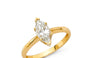 14k gold solitaire marquise engagement ring