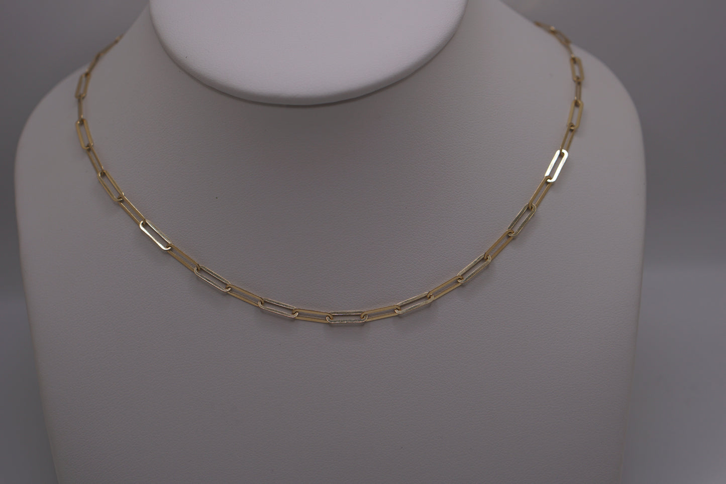 Collar de clip de oro macizo de 14 quilates 16+1'