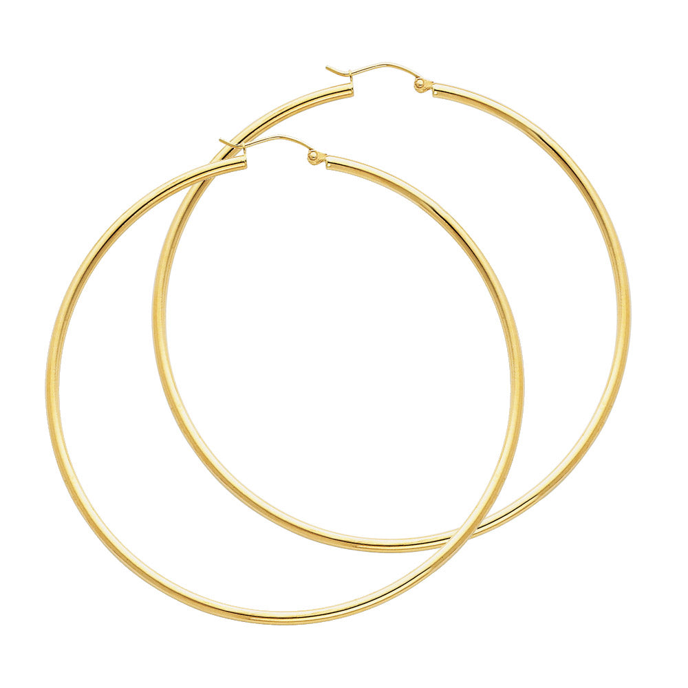 Luna Statement – 14K Gold Classic Hoop Earrings | 65mm