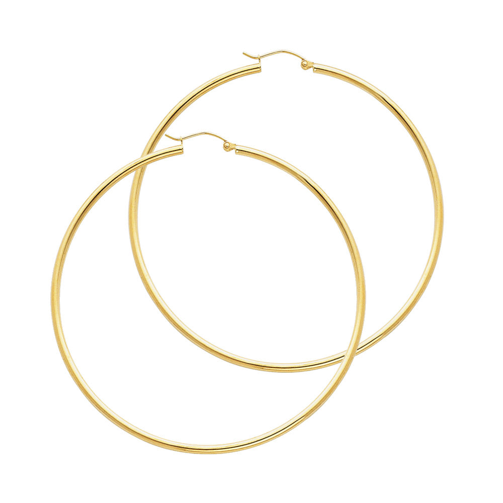 Luna Grande – 14K Gold Classic Hoop Earrings | 55mm