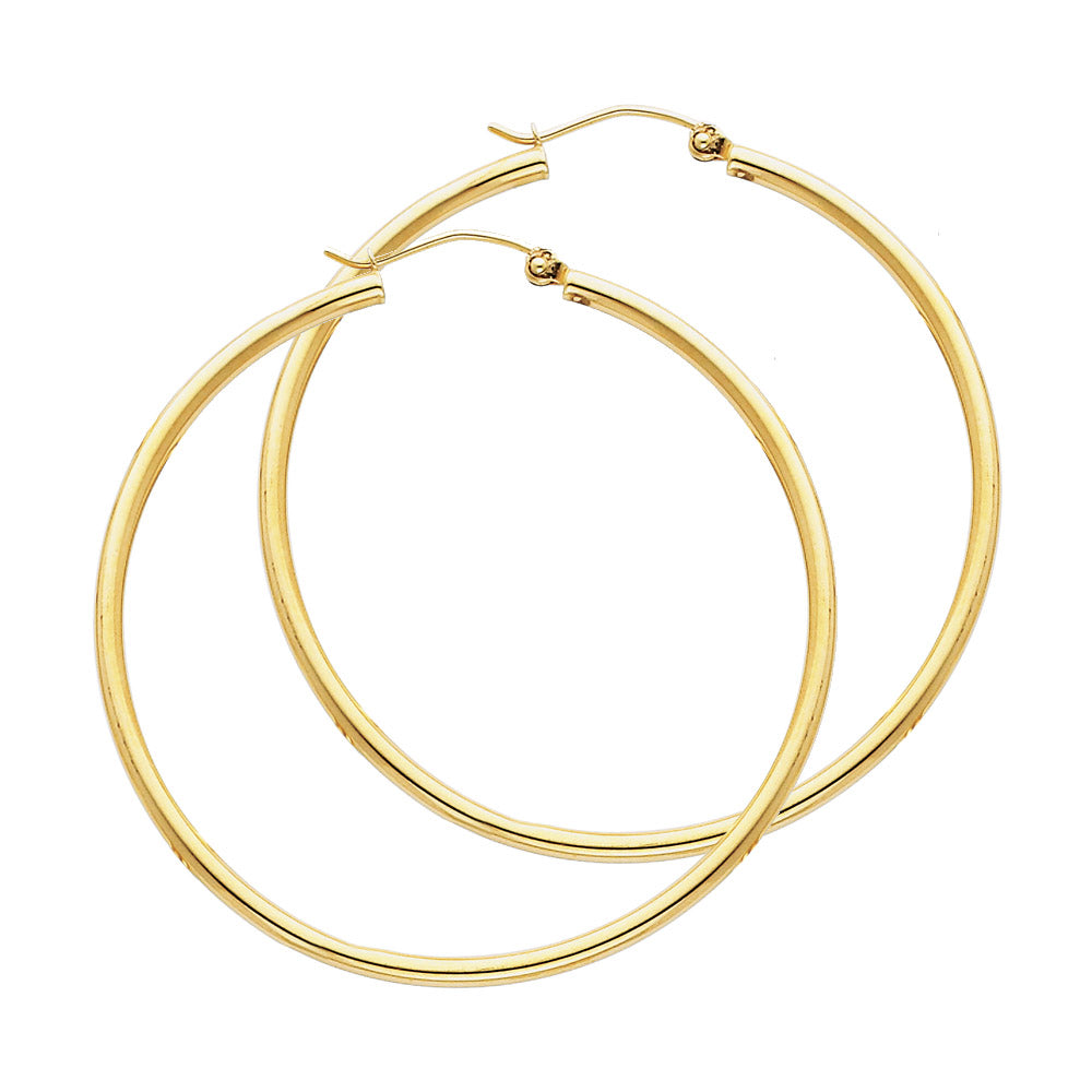 Luna Bold – 14K Gold Classic Hoop Earrings | 45mm