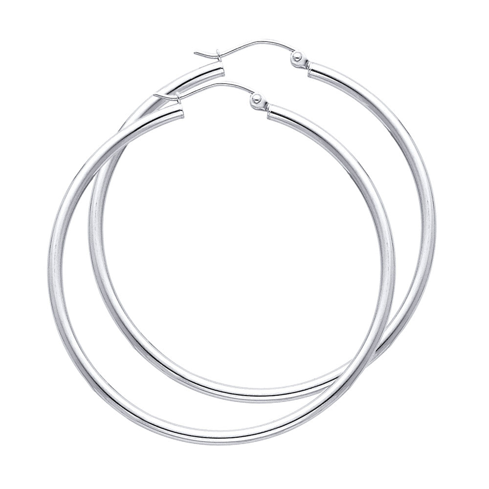 Luna Bold – 14K Gold Classic Hoop Earrings | 45mm