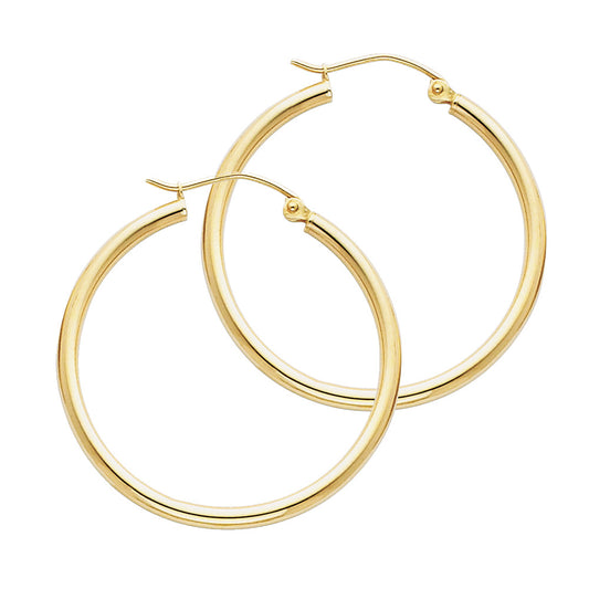 14K Gold 30mm Hoop Earrings