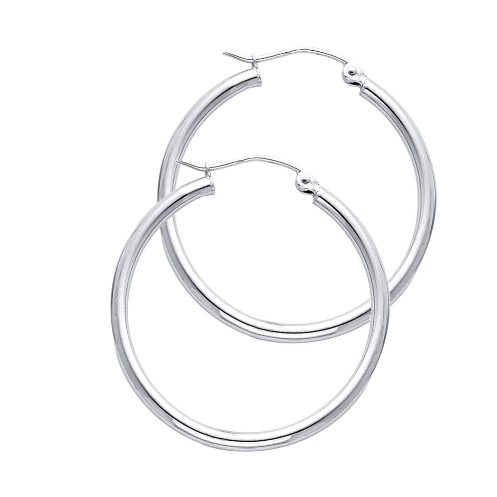 Luna Classic – 14K Gold Classic Hoop Earrings | 30mm