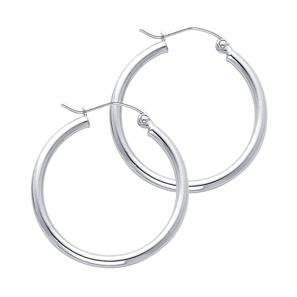 Aros pulidos Luna (25 mm) Oro de 14 quilates