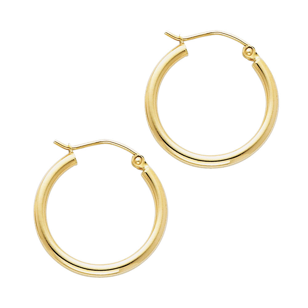 Luna Dainty – 14K Gold Classic Hoop Earrings | 20mm