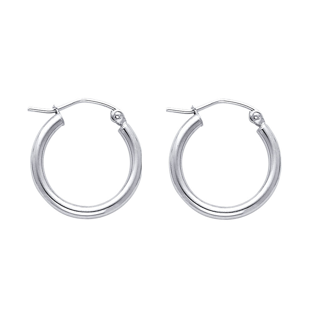 Aros redondos de oro de 14 quilates (17 mm)