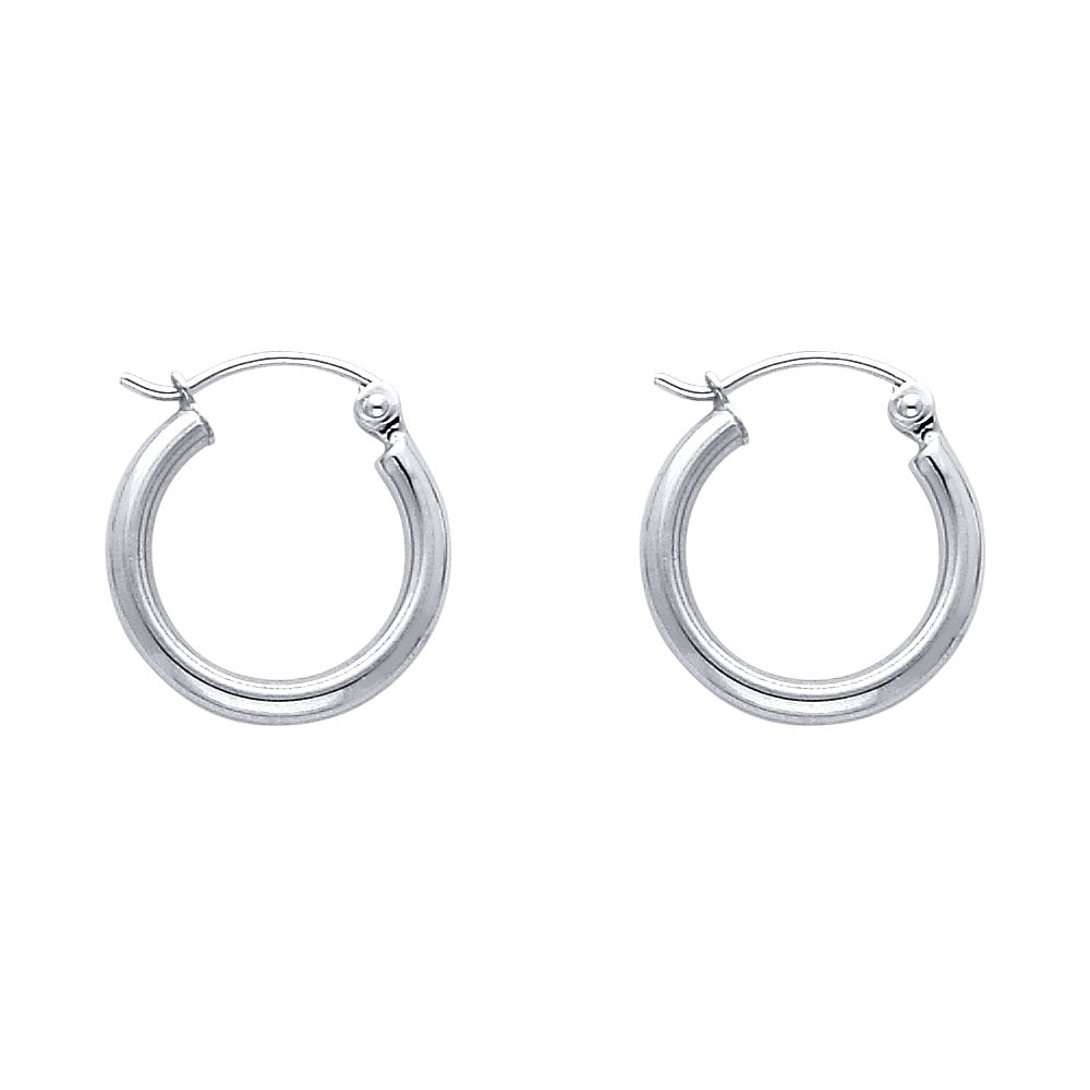 Mini aros dorados de oro de 14 quilates (028)