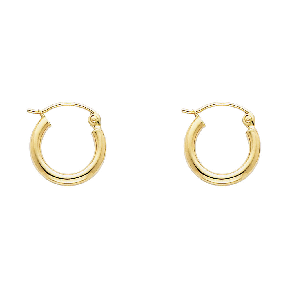 Luna Baby – 14K Gold Classic Hoop Earrings | 12mm