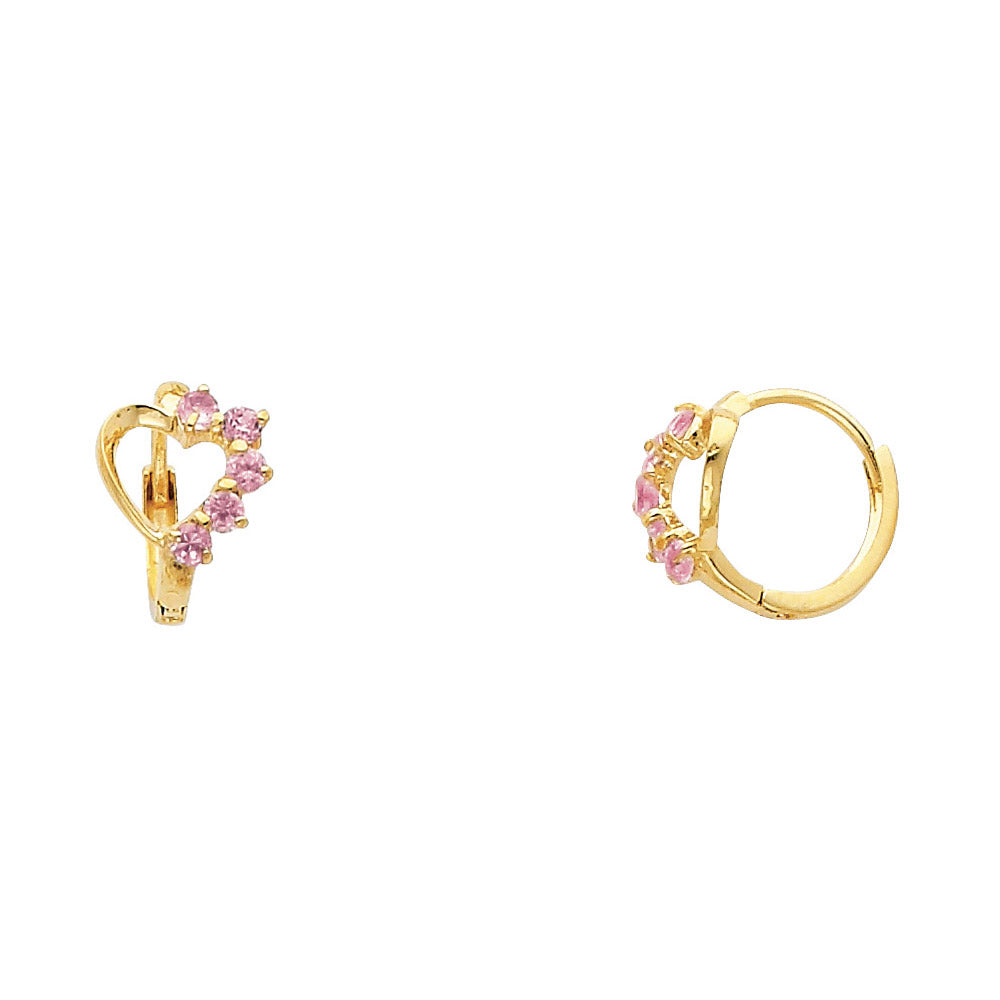 14K Gold Sweetheart Huggies