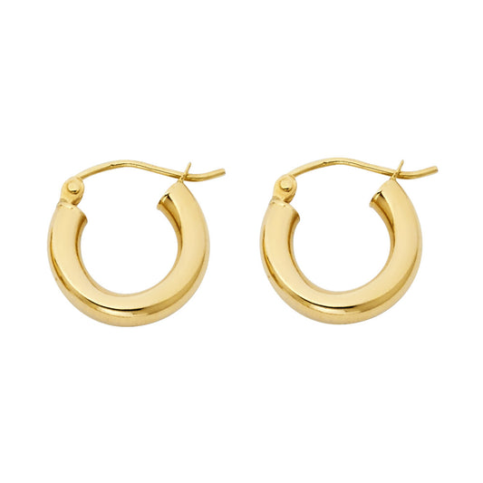14k gold diana chunky hoop earrings (1030)
