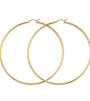 14K Gold 3" Round Tube Hoop Earrings