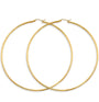 14K Gold 3.5" Round Tube Hoop Earrings