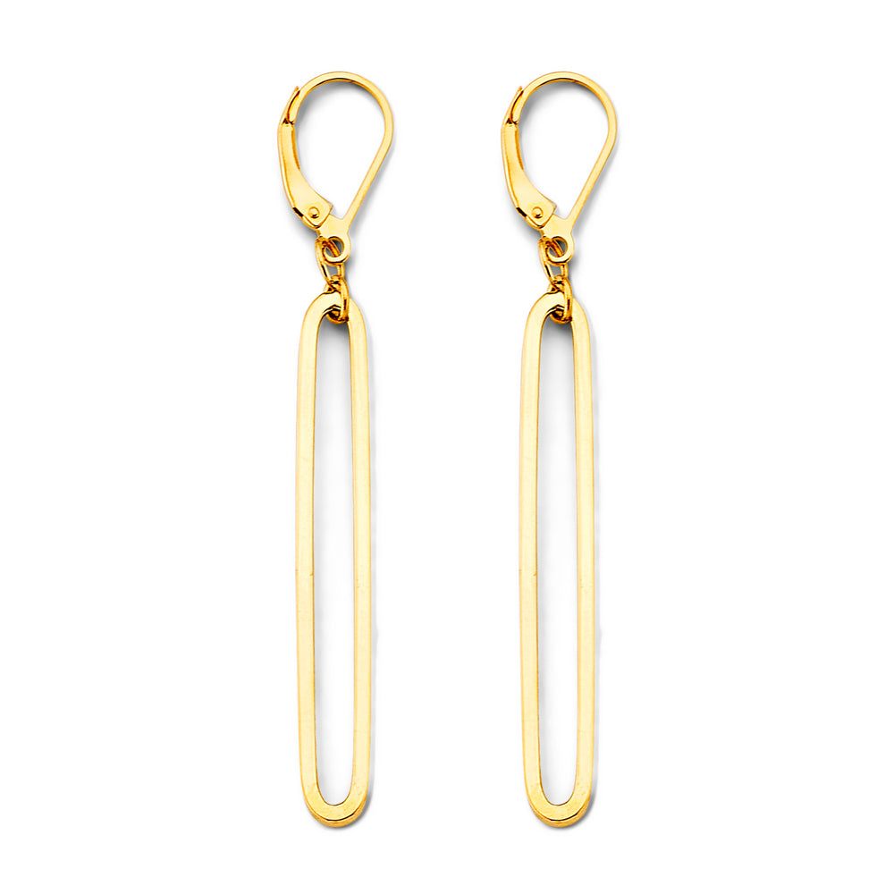 14k gold paperclip earrings