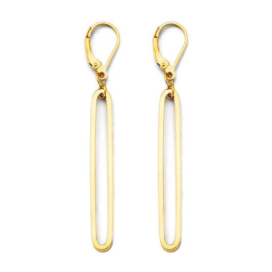 14k gold paperclip earrings