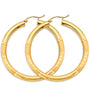 14k 3.8mm round hoop earrings
