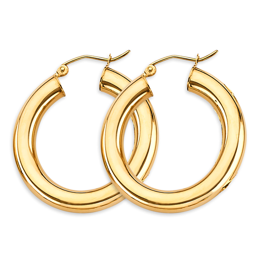14k gold hoops – 30mm