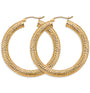 14k gold 4.5mm round dc hoop earrings