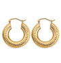 Aros tubulares con corte de diamante en oro de 14 quilates (044)