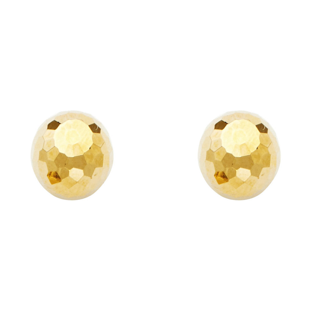 14k solid gold disco ball earrings