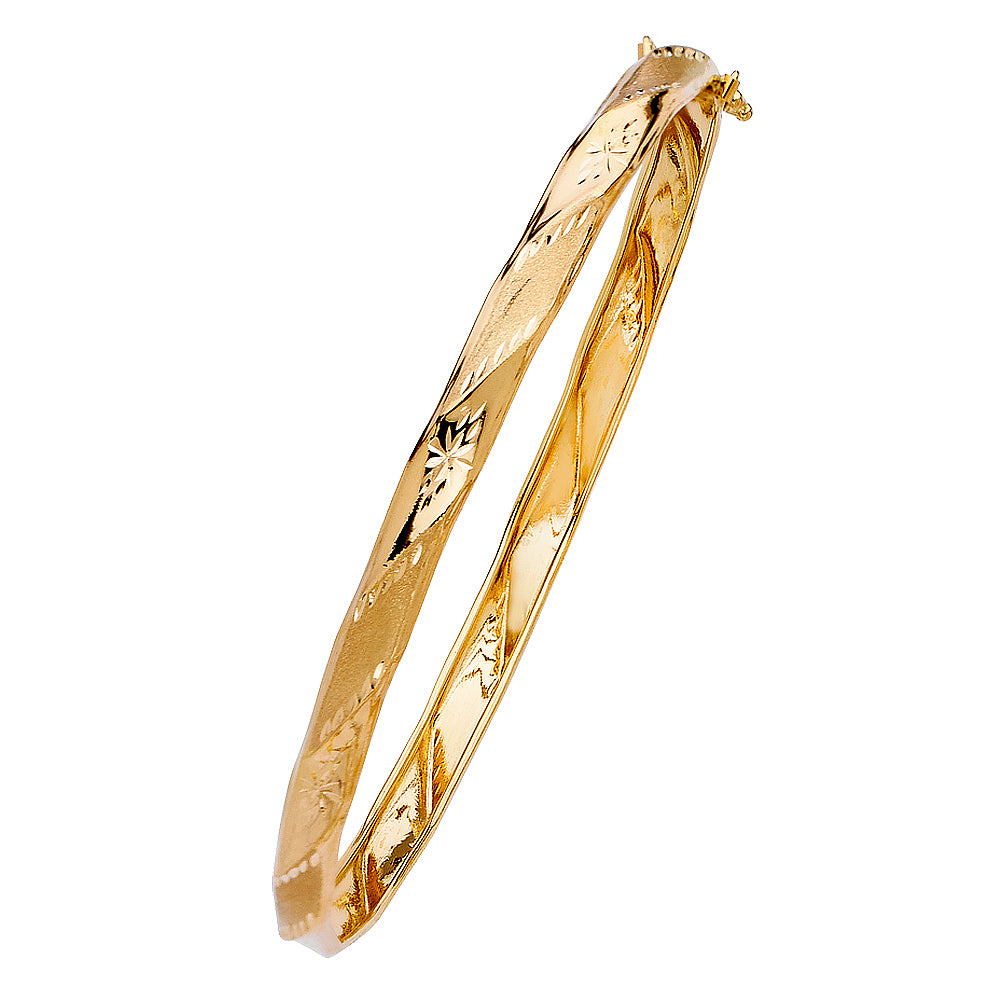 14k gold star flexible bangle(42)