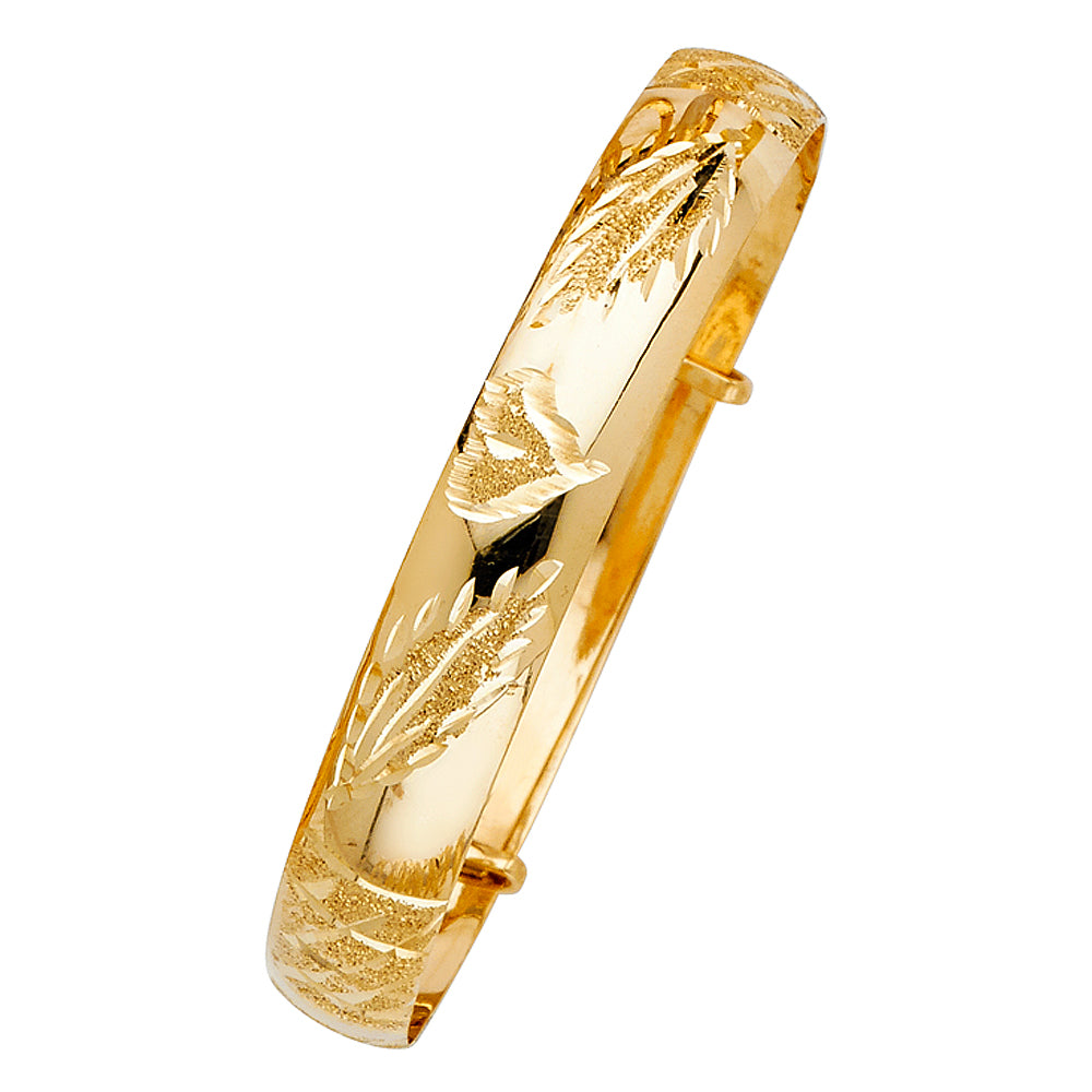 14k gold baby heart bangle