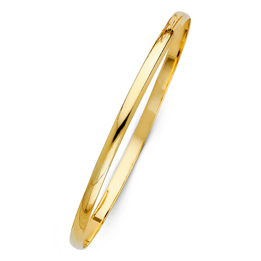 14K solid gold bangle, 4mm gold bracelet, classic gold bangle 14K, yellow gold solid bangle, women’s 14K gold bangle, men’s gold bangle 14K, stackable gold bangles, real gold 4mm bracelet