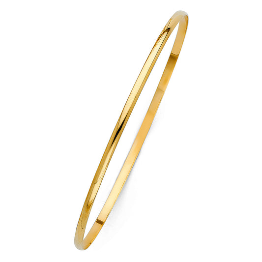 14K gold 2mm solid bangle, yellow gold bangle bracelet, women’s solid gold bangle, stackable gold bracelet, 14K gold jewelry Houston, real gold bangle 7 inch 8 inch