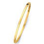 14K gold 3mm square bangle, yellow gold bracelet, 7 inch 8 inch hollow bangle, everyday stackable gold bangle for women
