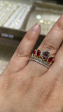 14k gold 15 años Red crown cz quinceanera ring