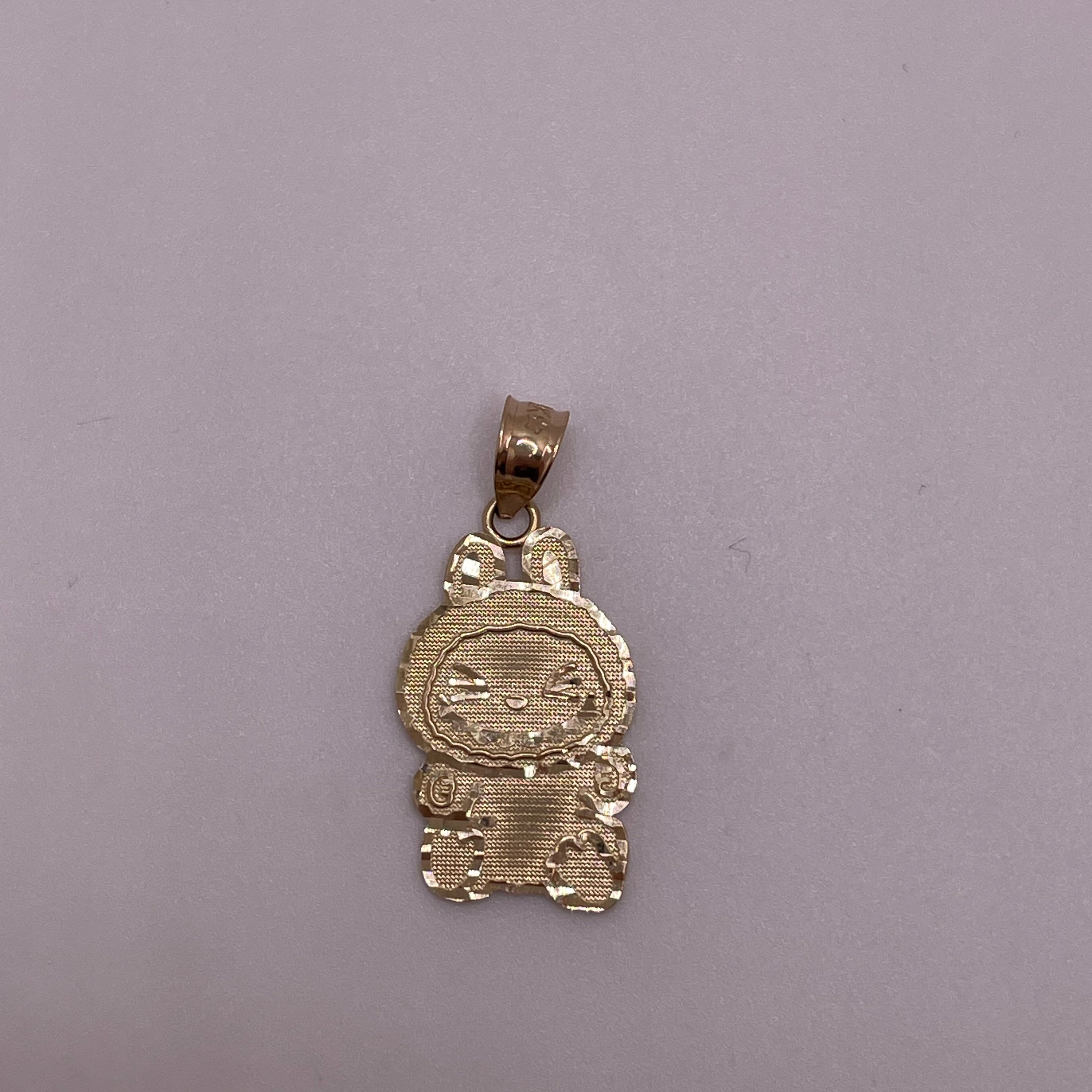 14K gold Labubu pendant, Labubu jewelry, collectible gold pendant, Labubu necklace charm, real gold The Monsters pendant, Labubu Sanrio crossover jewelry, rare gold collectible