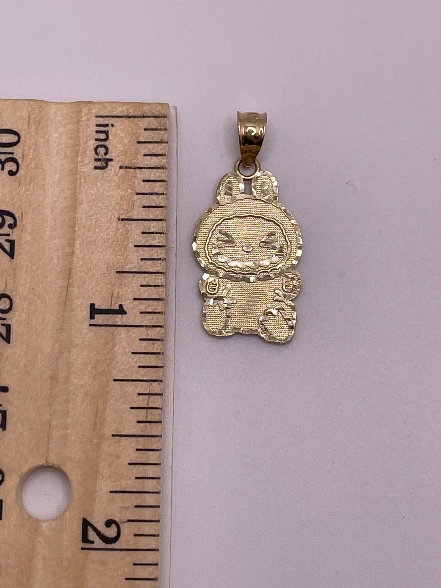 14K Gold Labubu Pendant