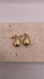 14k gold large tear drop earrings