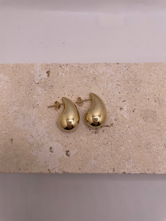 14k gold tear drop earrings
