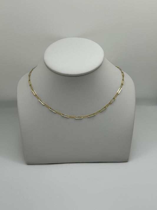 Collar de clip de oro macizo de 14 quilates 16+1'