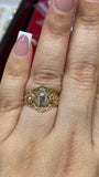 14K Tri-Color Virgencita Guadalupe Floral Ring