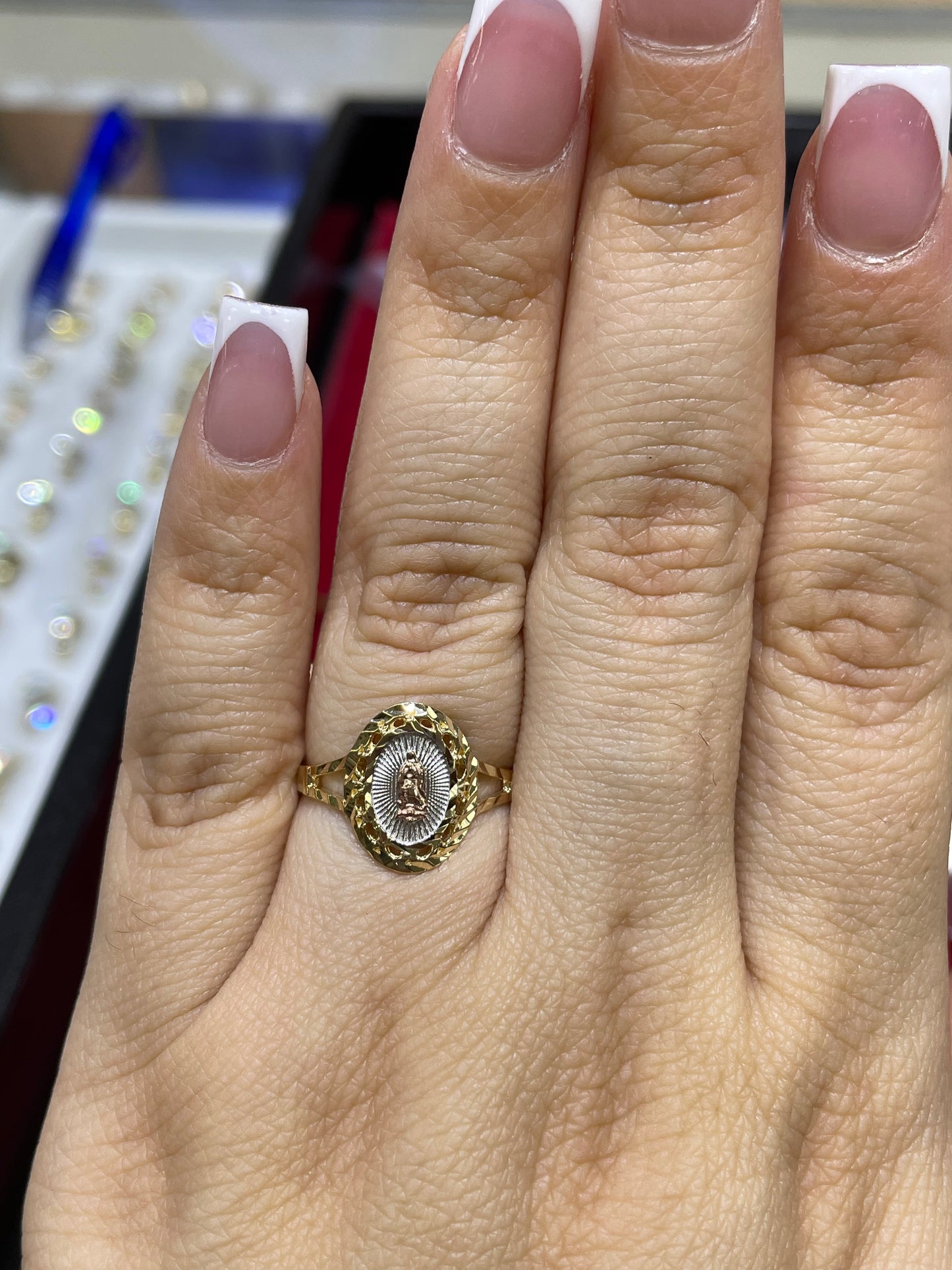 14K Tri-Color Guadalupe Ring
