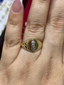 14K Two-Tone Virgencita Guadalupe Ring – Virgin Mary Faith Ring in Real Gold, Religious Jewelry for Men and Women