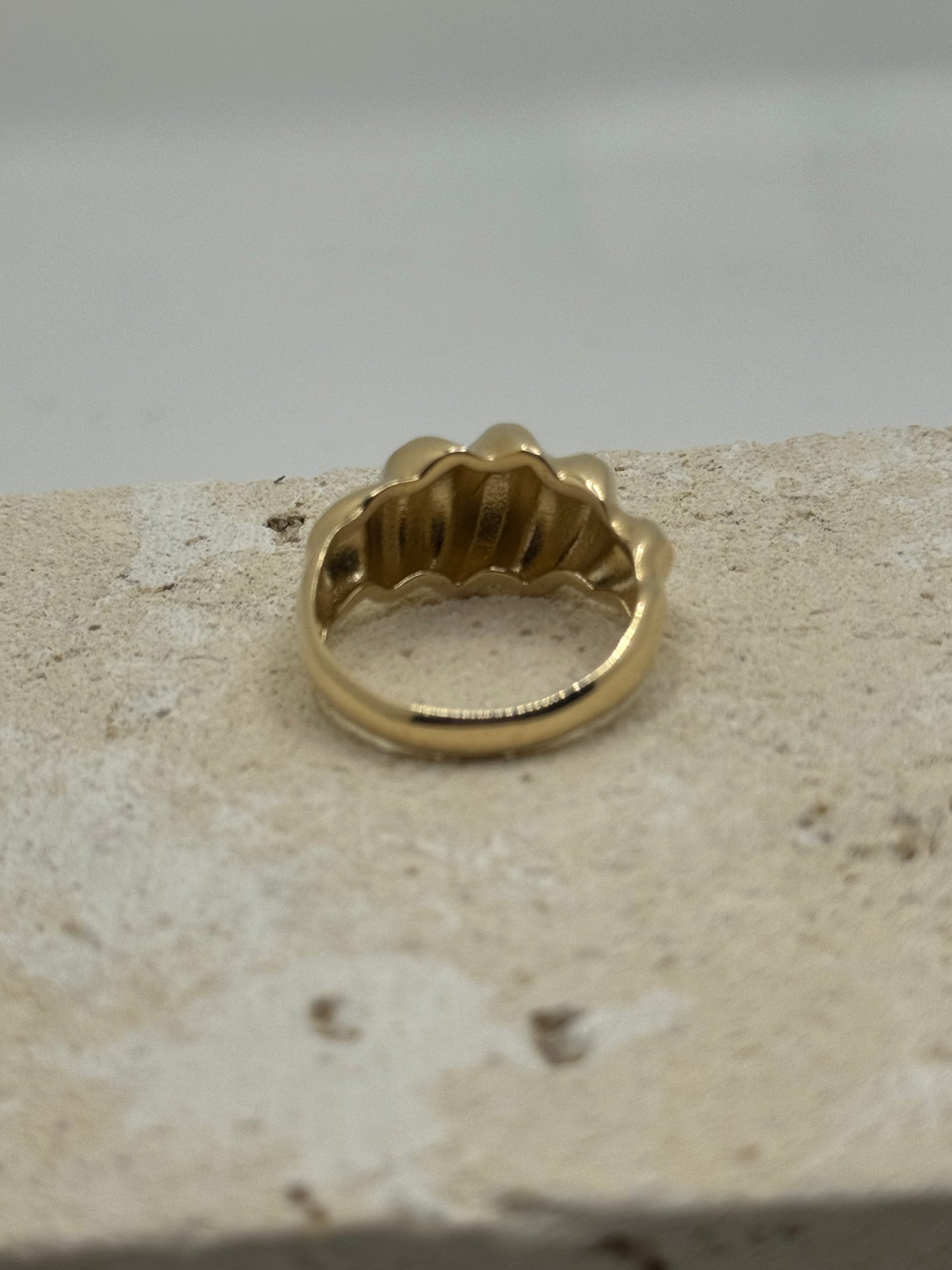 14K Gold Croissant Ring