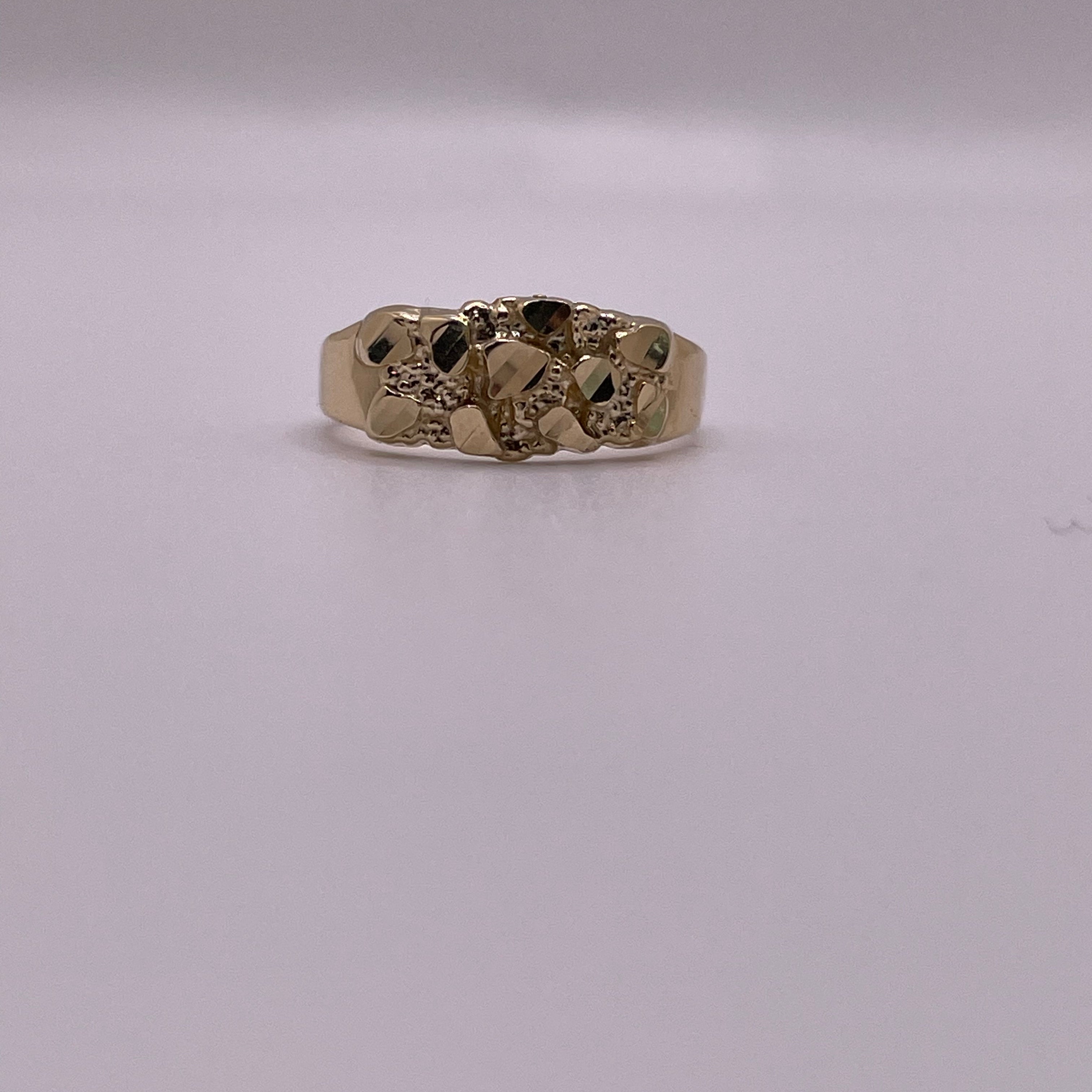14K Gold Nugget Baby Ring or Womens Pinky Ring