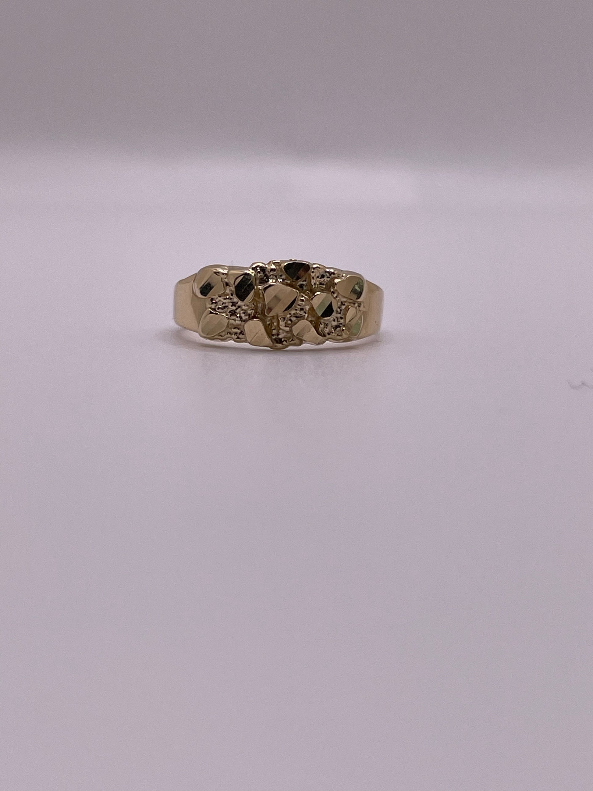 14K Gold Nugget Baby Ring or Womens Pinky Ring