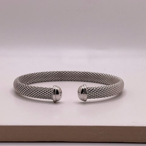 cable bangle - 925 silver