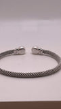 pearl twist cable bangle - 925 silver
