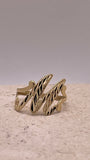 14k gold “m” cursive initial ring