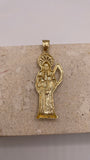 14k gold santa muerte pendant