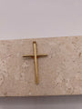 Back view of 14k Gold Classic Tube Cross Crucifix.