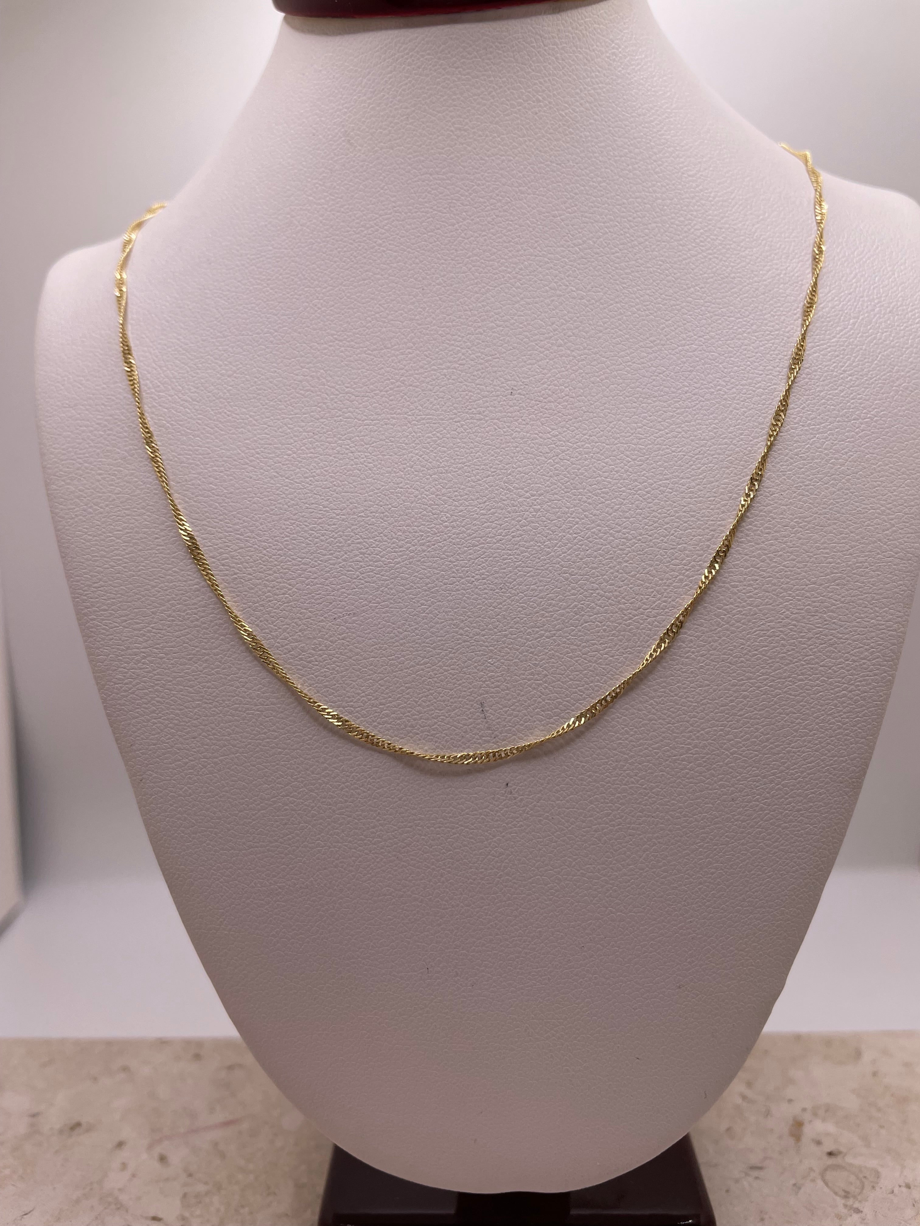 14k gold 1.2mm singapore chain